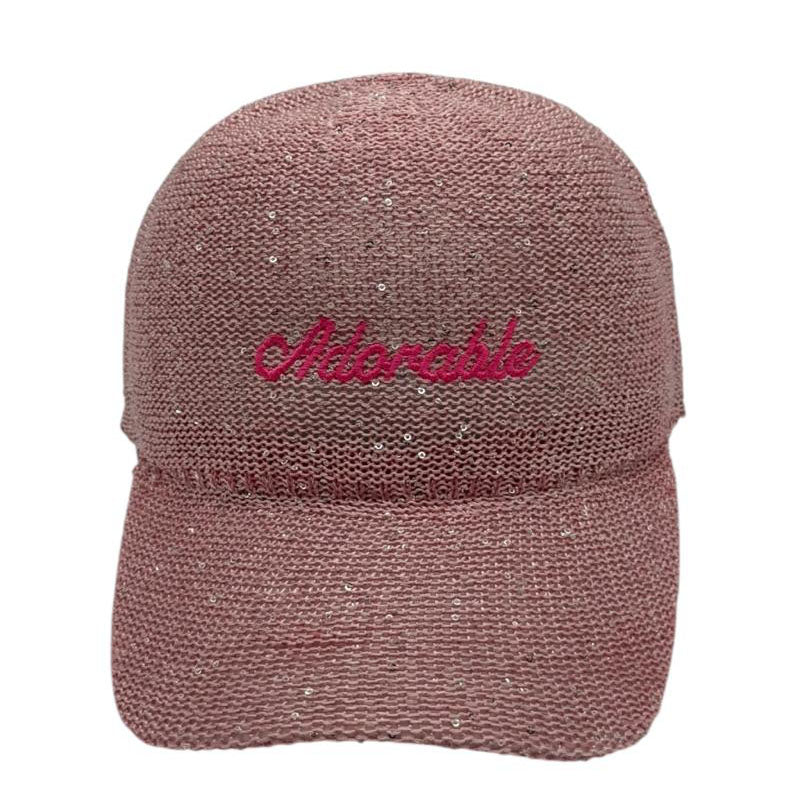 Casquettes pailletées "Adorable"