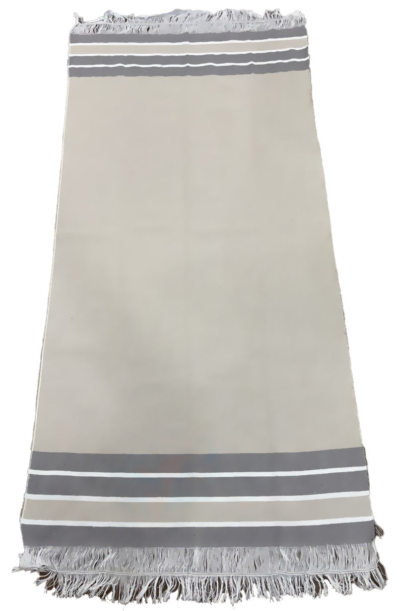 Fouta rayée, serviette de plage - 100% coton