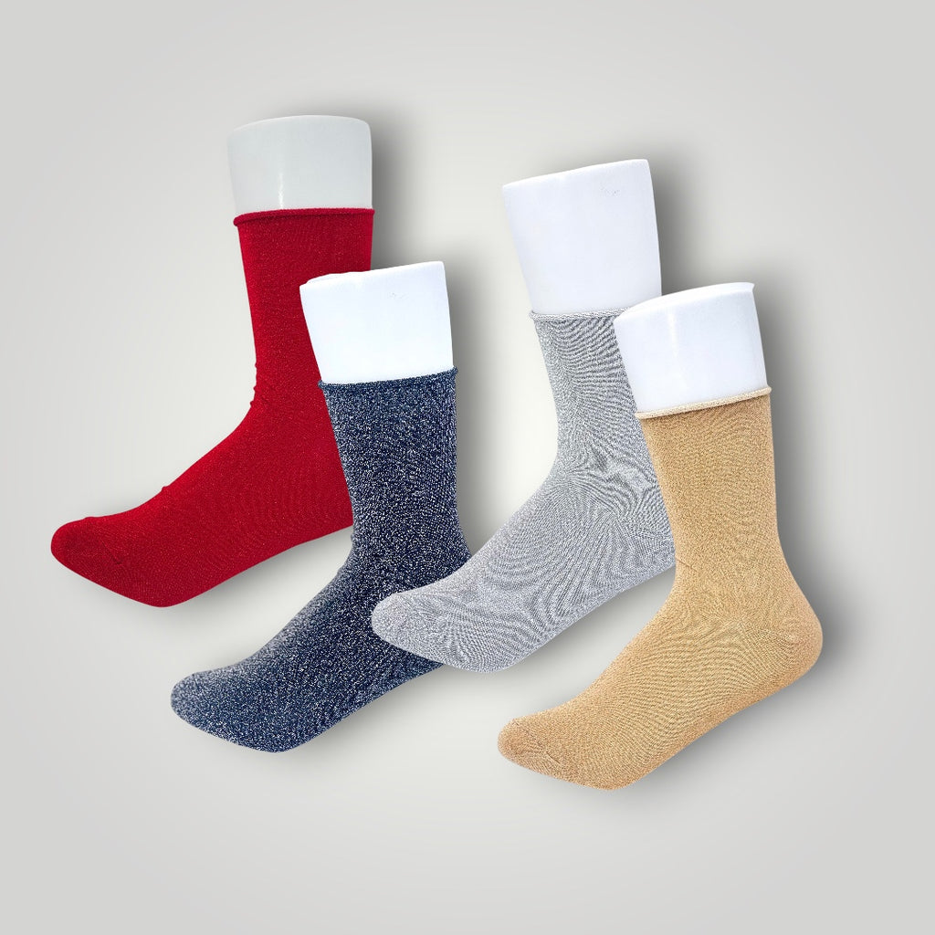 Lot de 4 Chaussettes Pailletées Femme