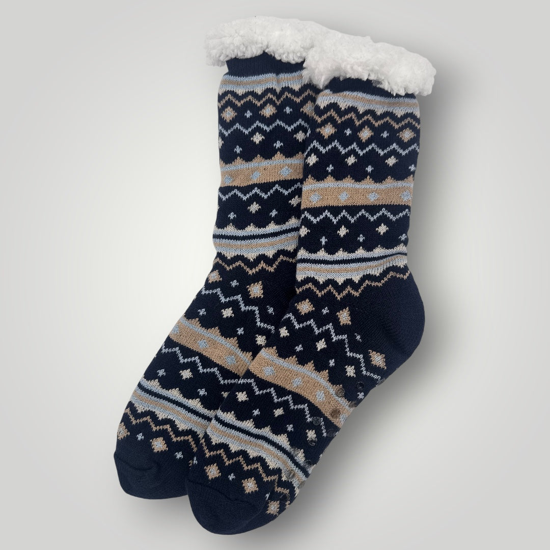 Chaussettes cocooning Jacquard/Bleu T41/46