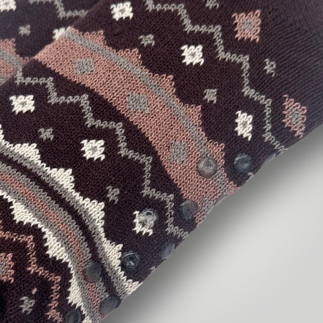 Chaussettes cocooning Jacquard/ Chocolat T41/46