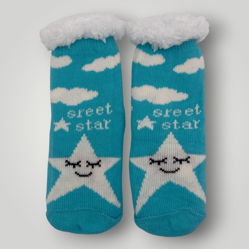 Chaussettes cocooning Etoiles et Nuages / Vert T30/35