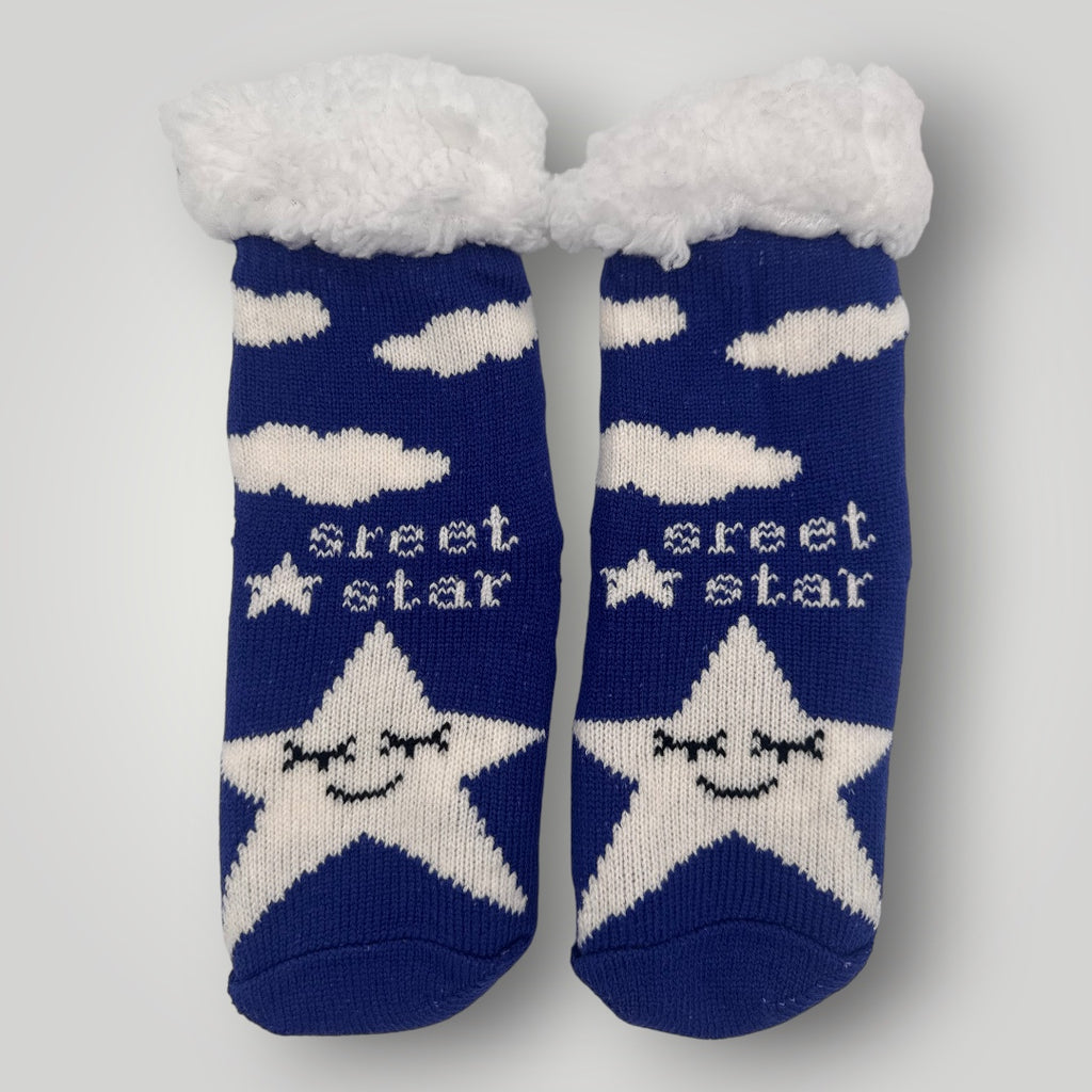 Chaussettes cocooning Etoiles et Nuages / Bleu T30/35