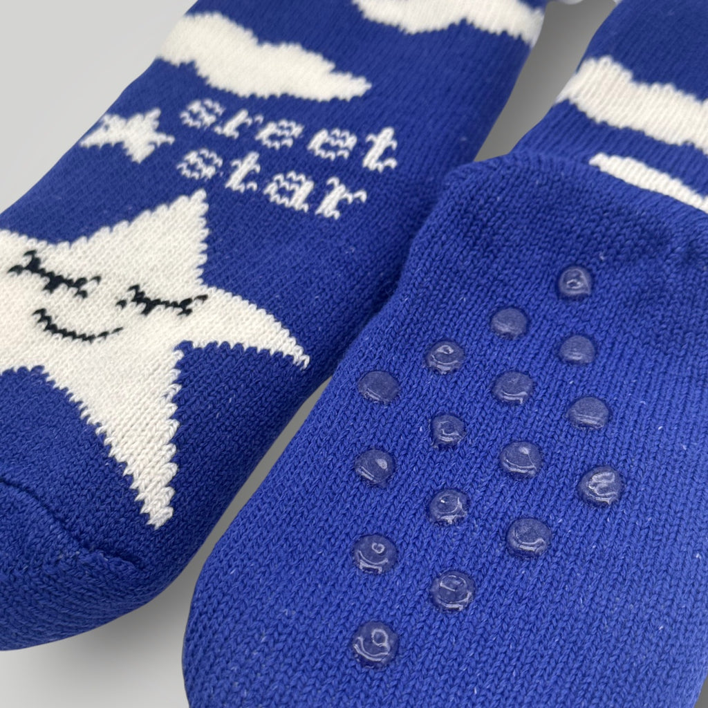 Chaussettes cocooning Etoiles et Nuages / Bleu T30/35