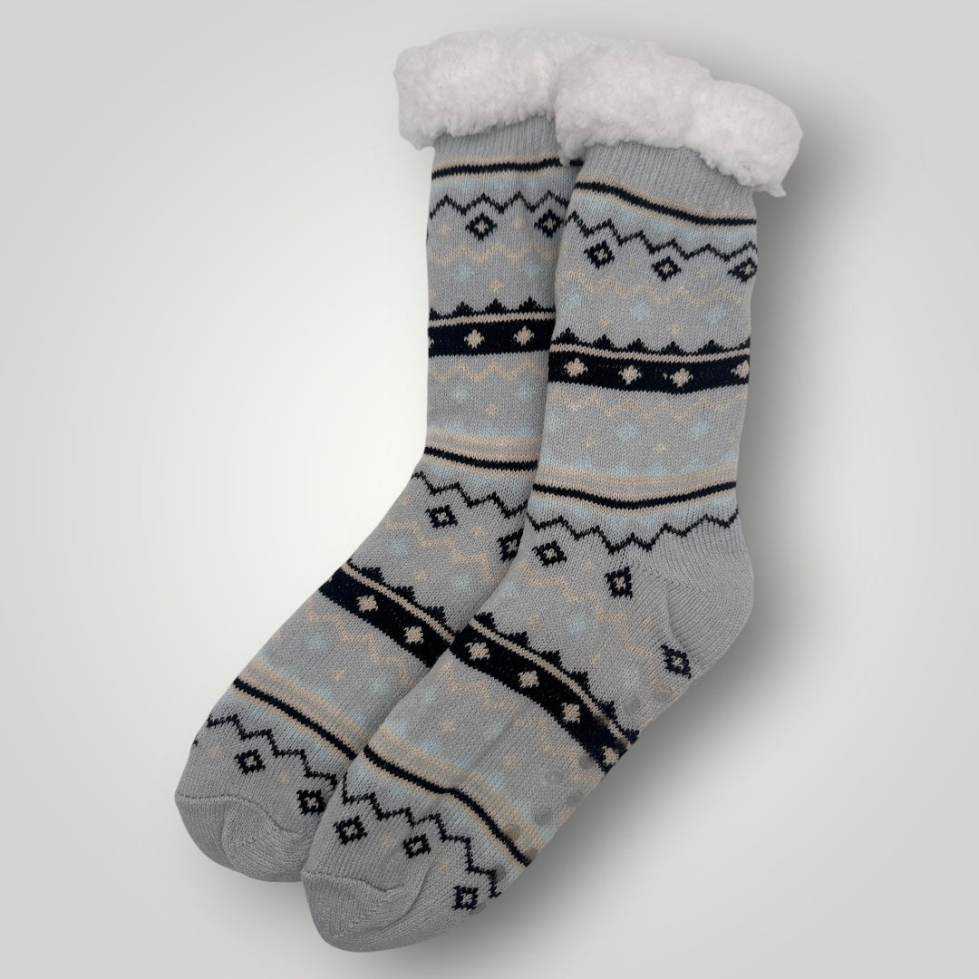 Chaussettes cocooning Jacquard/Bleu ciel T41/46
