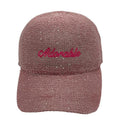 Casquette fantaisie pailletée - Broderie "Adorable" - Rose
