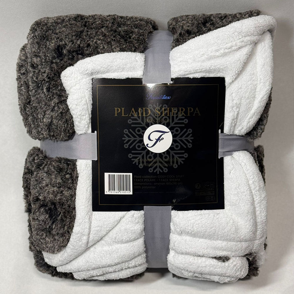 Plaid Sherpa Anthracite Côtelé
