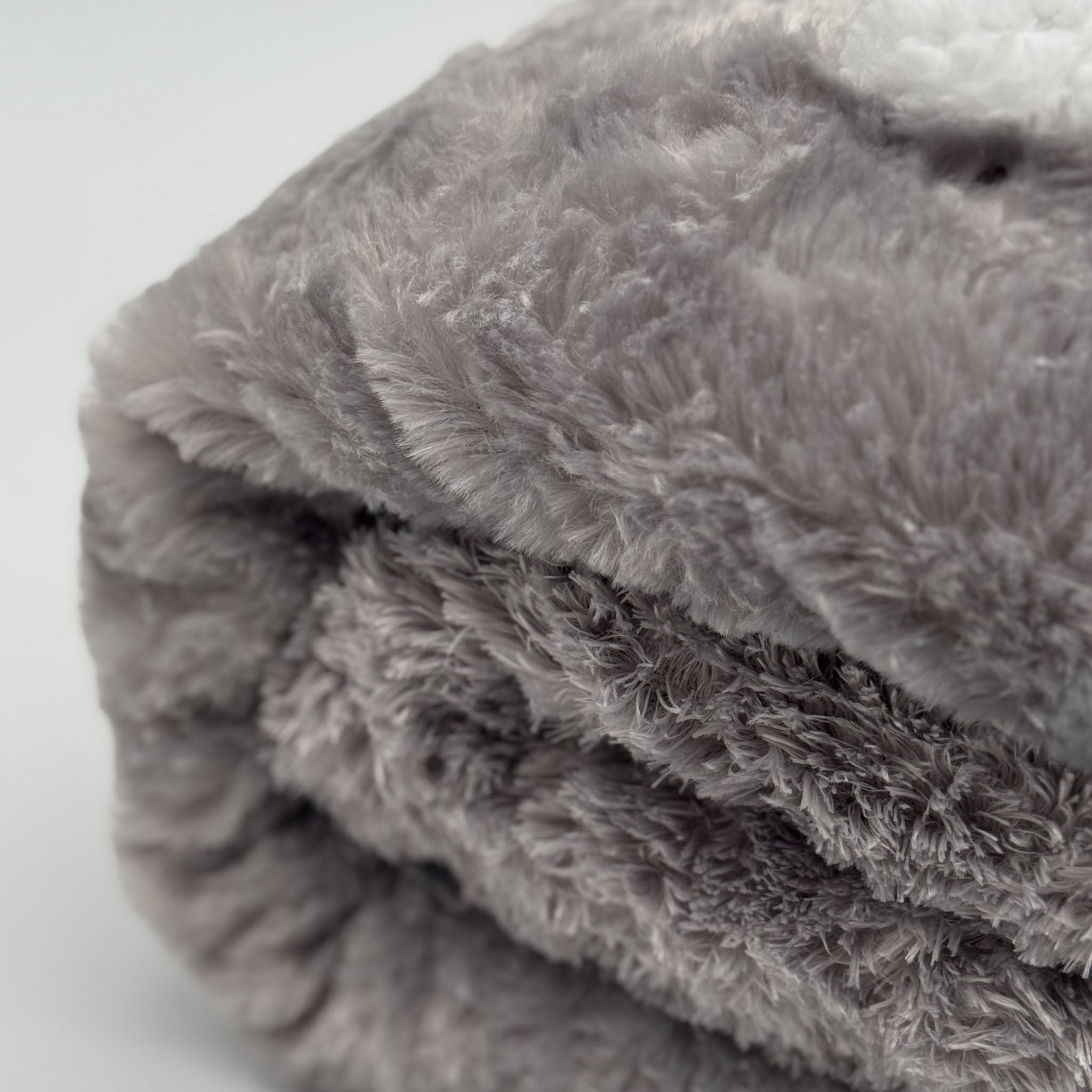 Plaid Sherpa Côtelé Argenté