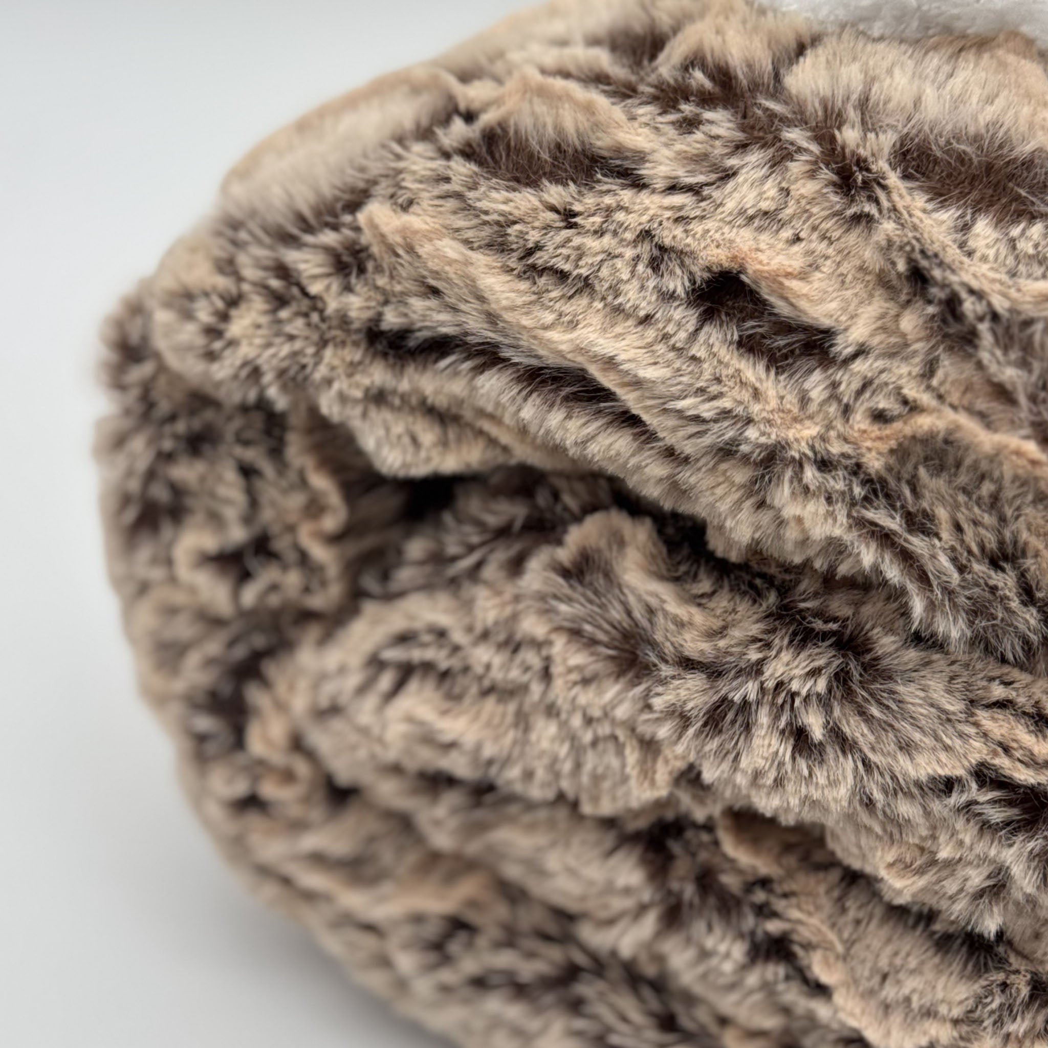 Plaid Sherpa Côtelé Beige Zébré