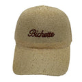 Casquette fantaisie pailletée - Broderie "Bichette" - Beige