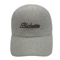 Casquette fantaisie pailletée - Broderie "Bichette" - Ecru
