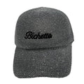 Casquette fantaisie pailletée - Broderie "Bichette" - Gris