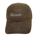 Casquette fantaisie pailletée - Broderie "Bichette" - Kaki