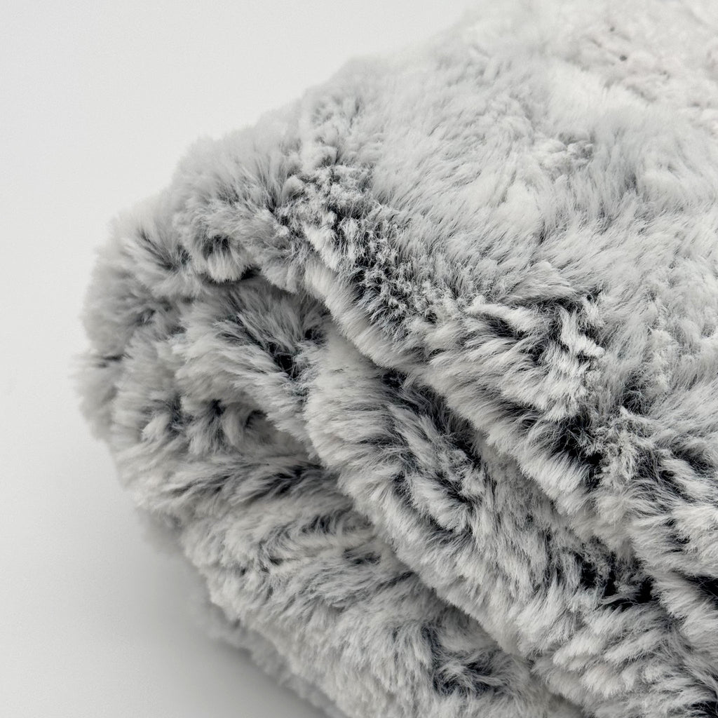 Plaid Sherpa Côtelé Blanc Neige