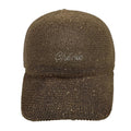 Casquette fantaisie pailletée - Broderie "Chérie" - Kaki