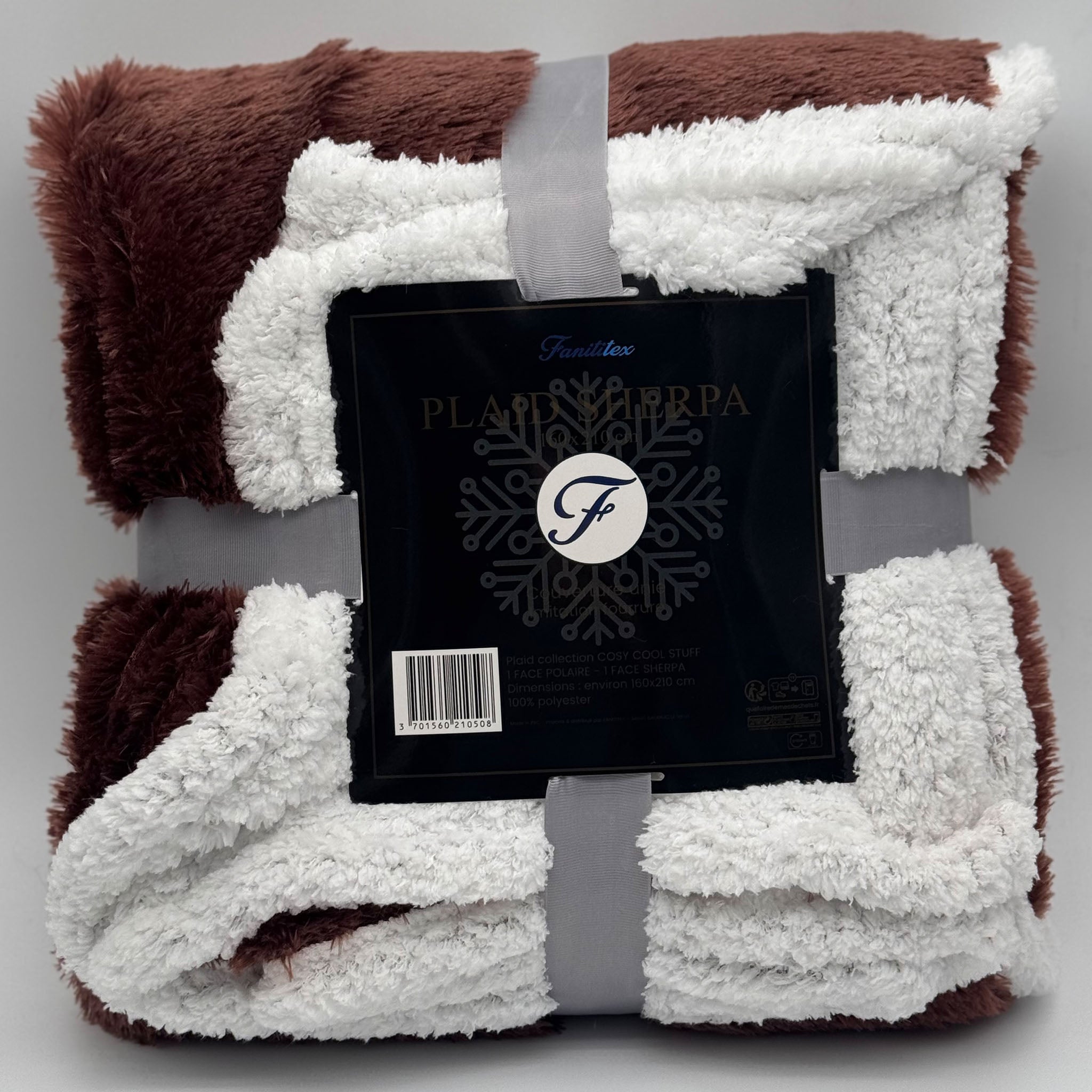 Plaid Sherpa Uni Chocolat