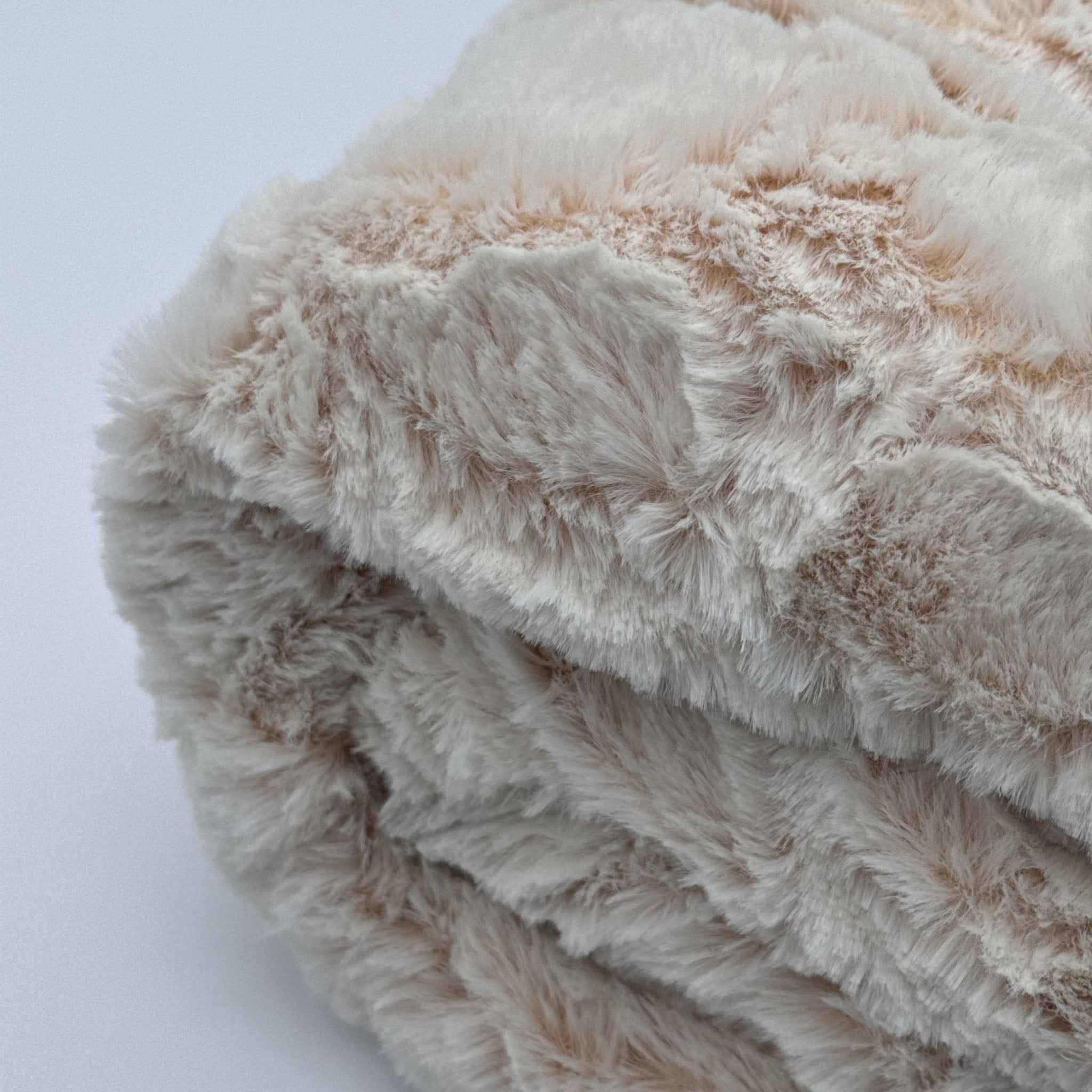 Plaid Sherpa Côtelé Ecru Peau de Bête