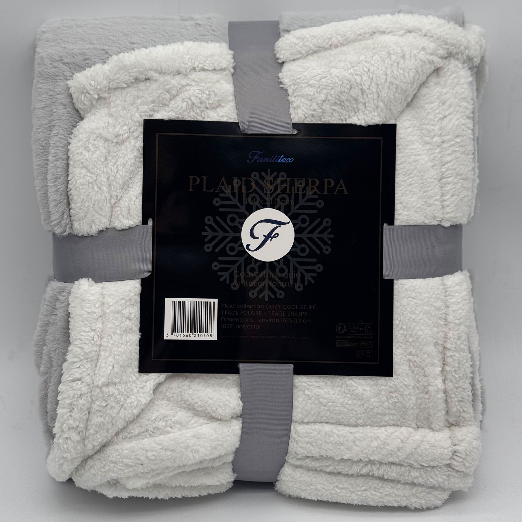 Plaid Sherpa Uni Gris clair