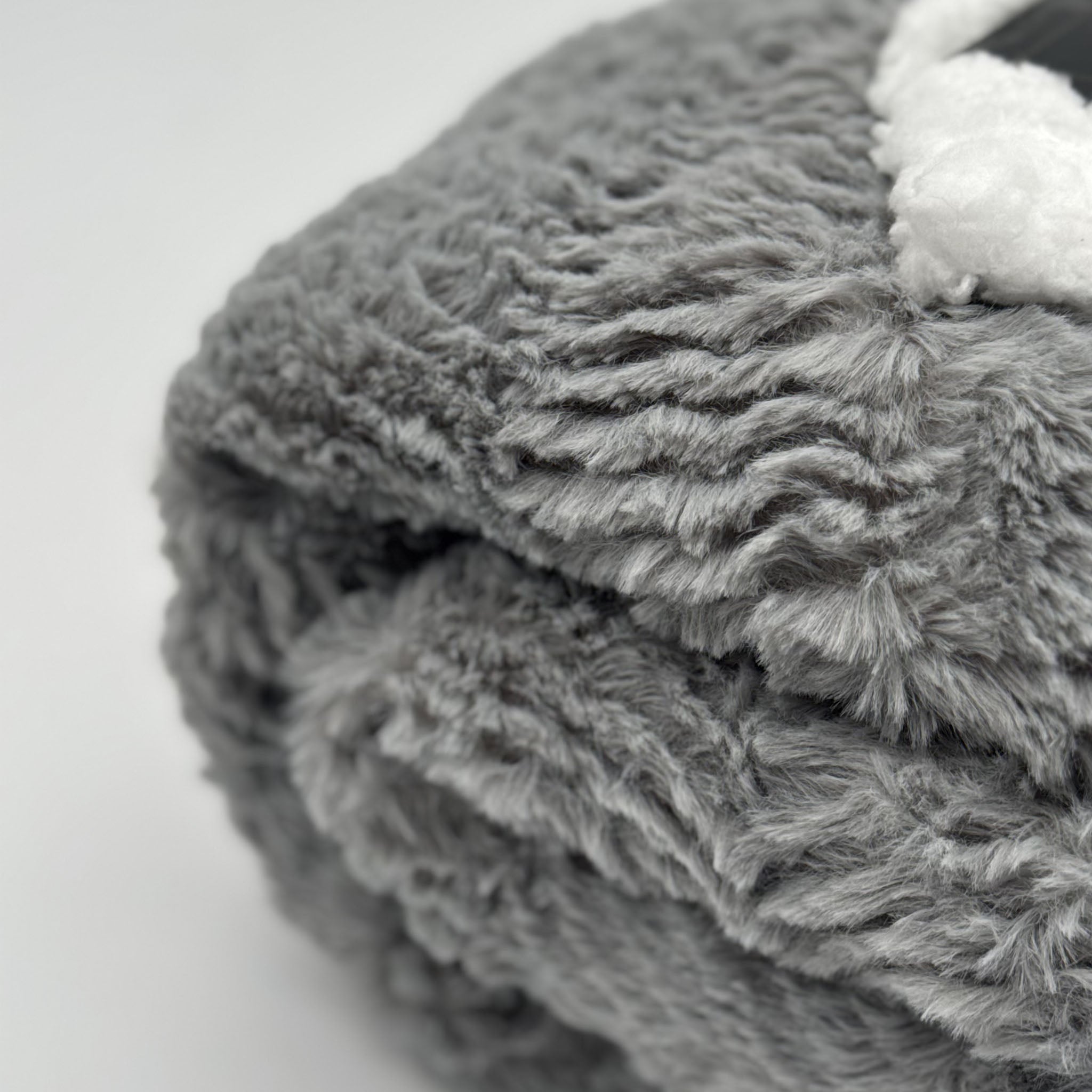 Plaid Sherpa Côtelé Gris Strié