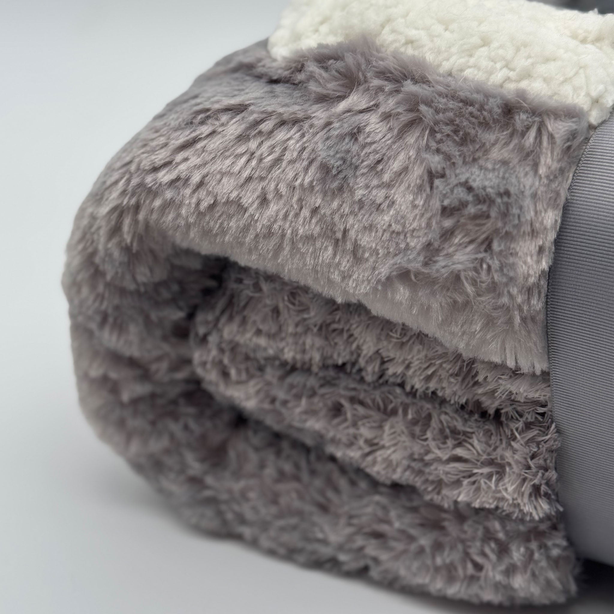 Plaid Sherpa Uni Gris Taupe