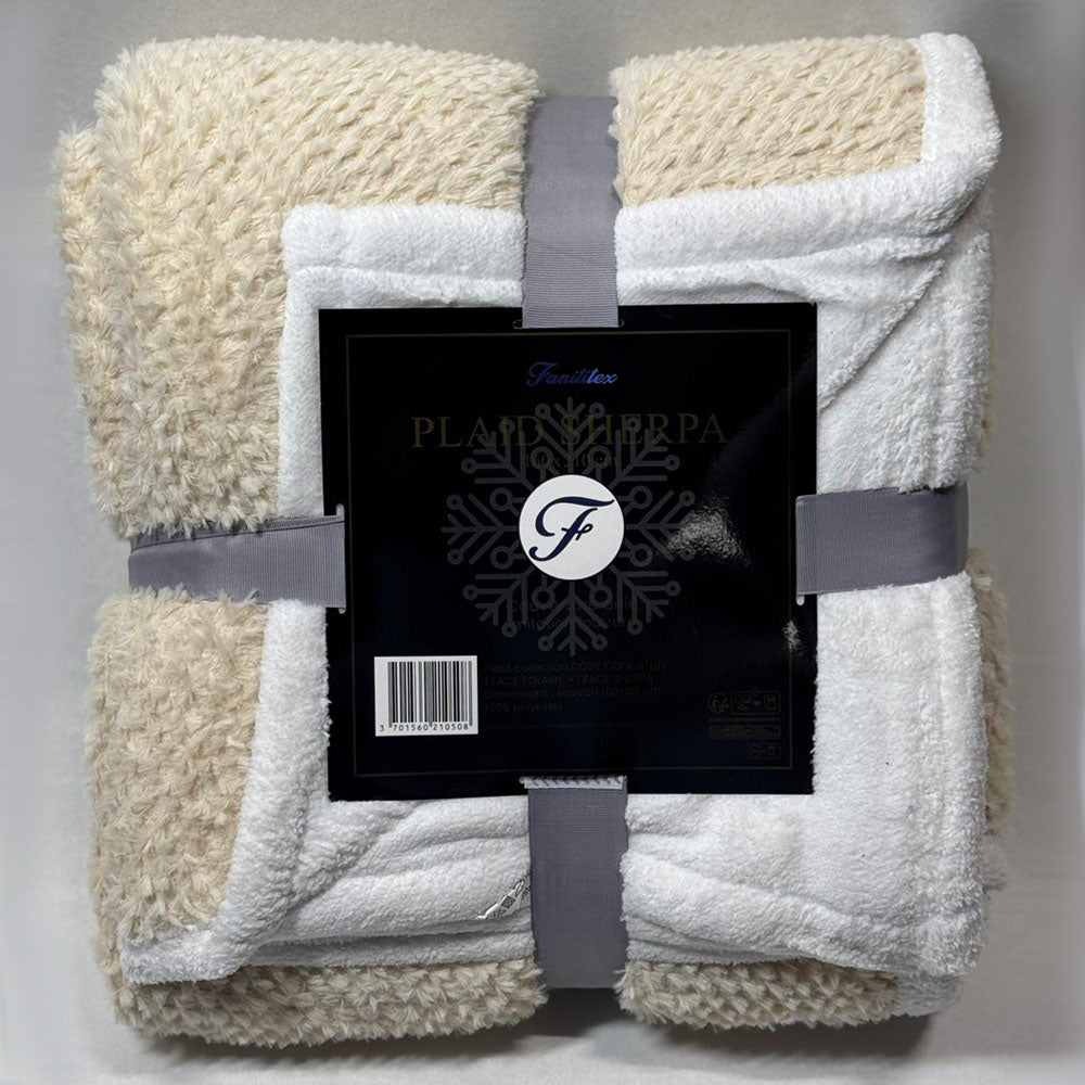 Plaid Sherpa Uni Jaune clair