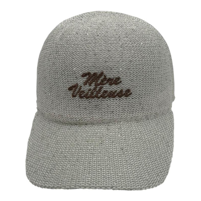 Casquette fantaisie pailletée - Broderie "Mère Veilleuse" - Ecru