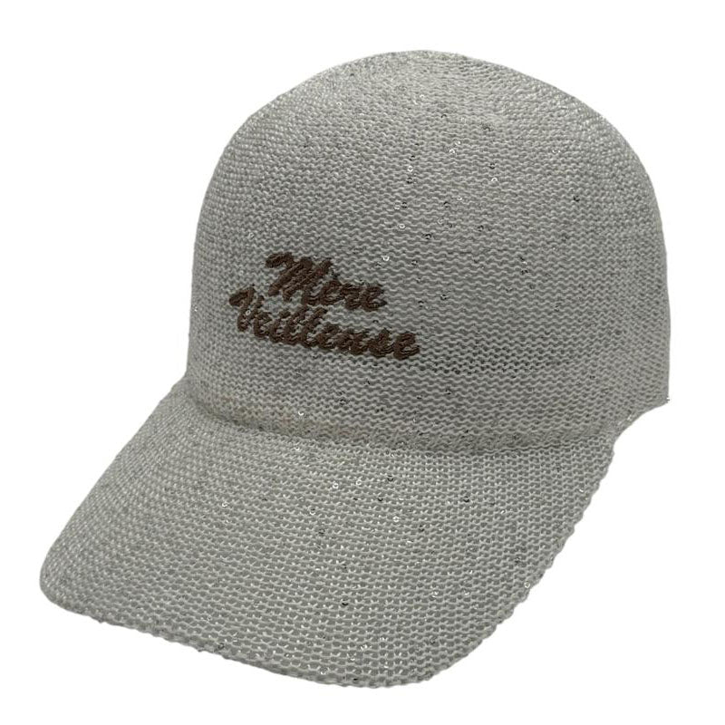Casquette fantaisie pailletée - Broderie "Mère Veilleuse" - Ecru