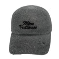 Casquette fantaisie pailletée - Broderie "Mère Veilleuse" - Gris