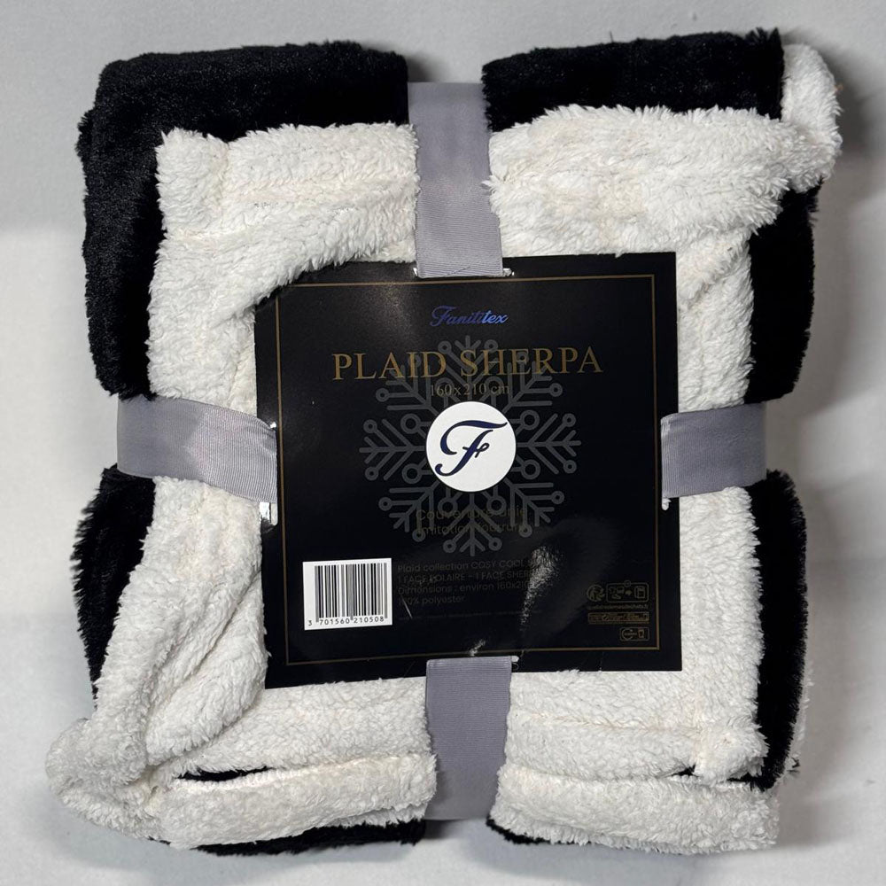 Plaid Sherpa Uni Noir