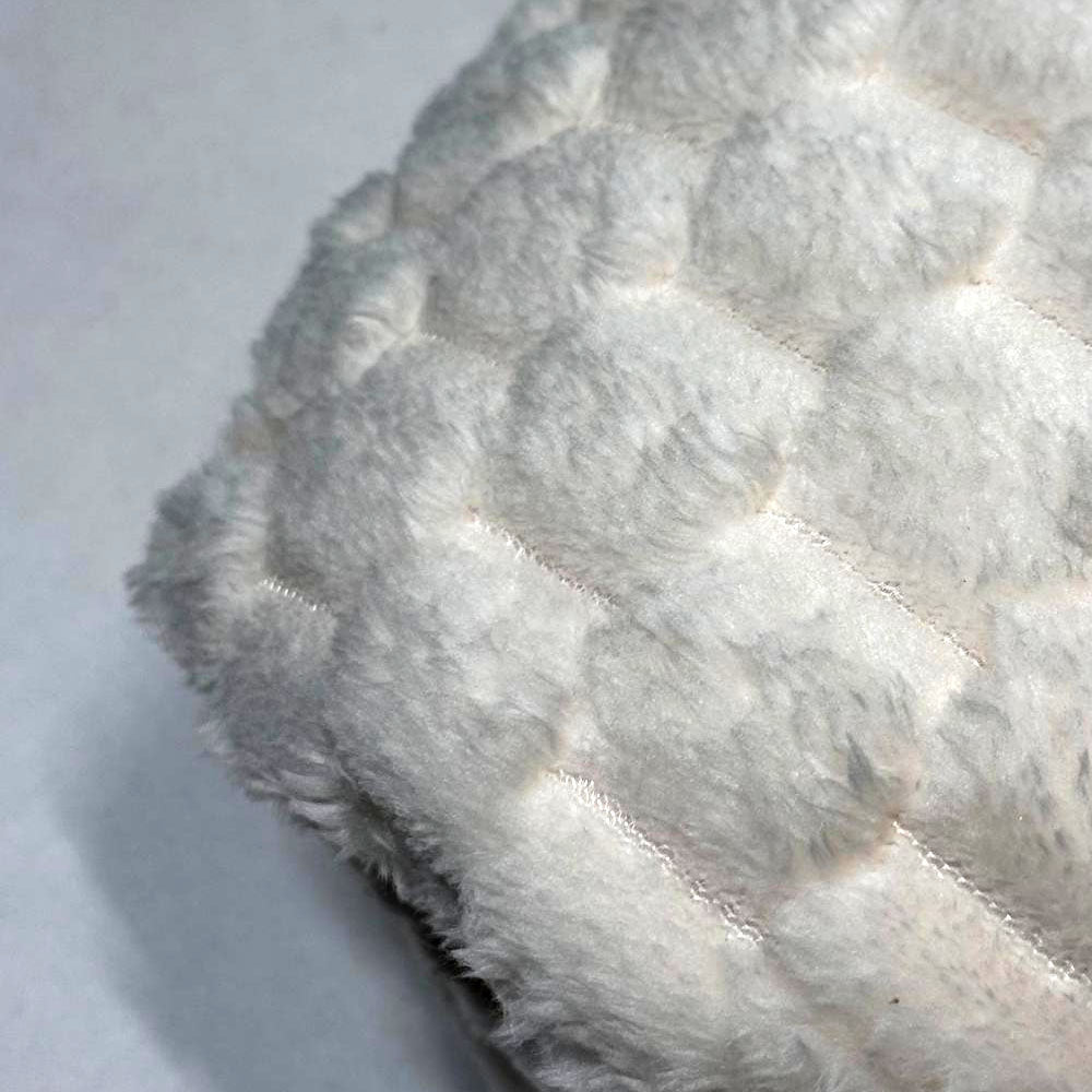 Plaid Polaire Ecru (carrés)