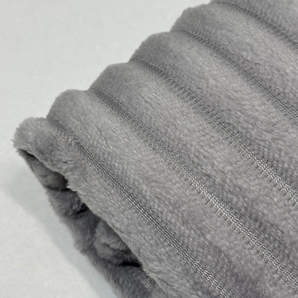 Plaid Polaire Gris (rayures)