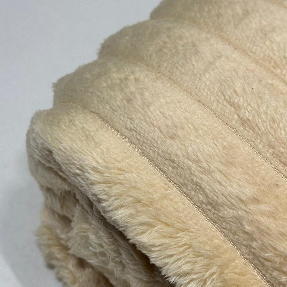 Plaid Polaire Jaune (rayures)