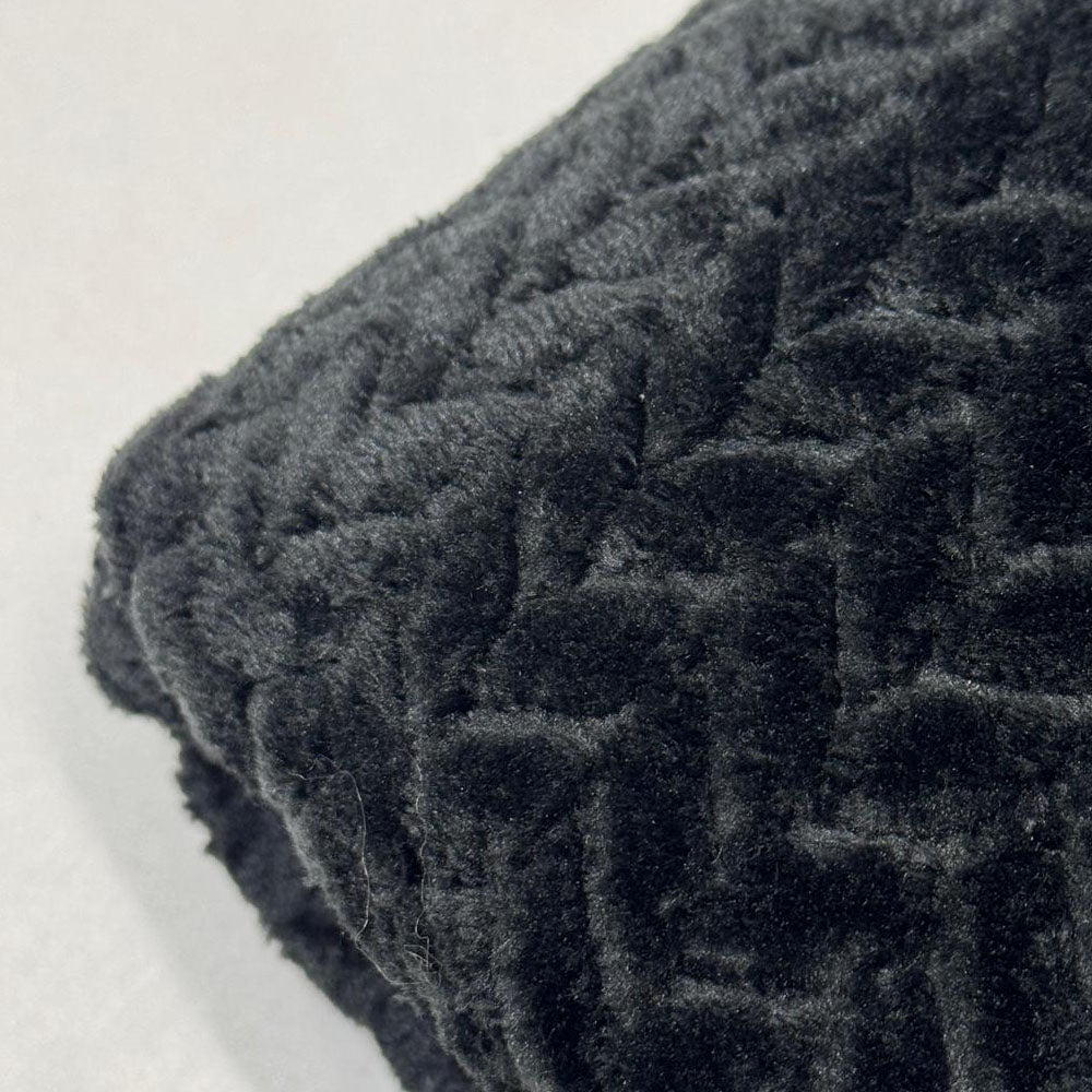 Plaid Polaire Noir (chevrons)