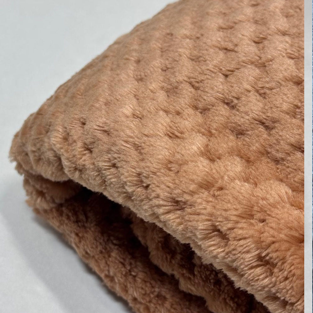 Plaid Polaire Orange (carrés)