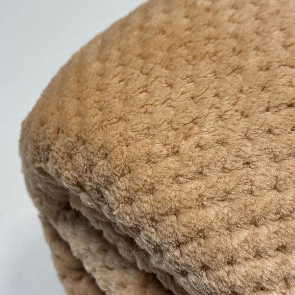 Plaid Polaire Orange Pastel (carrés)