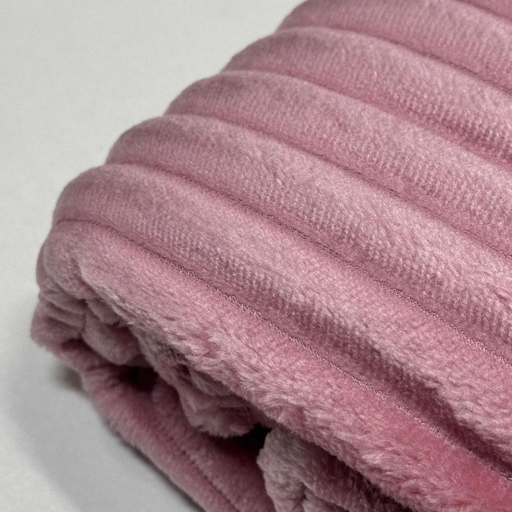 Plaid Polaire Rose (rayures)