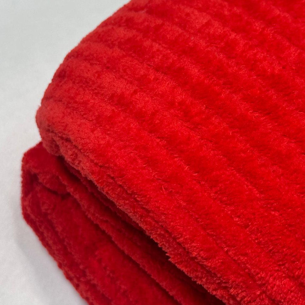 Plaid Polaire Rouge (rayures)