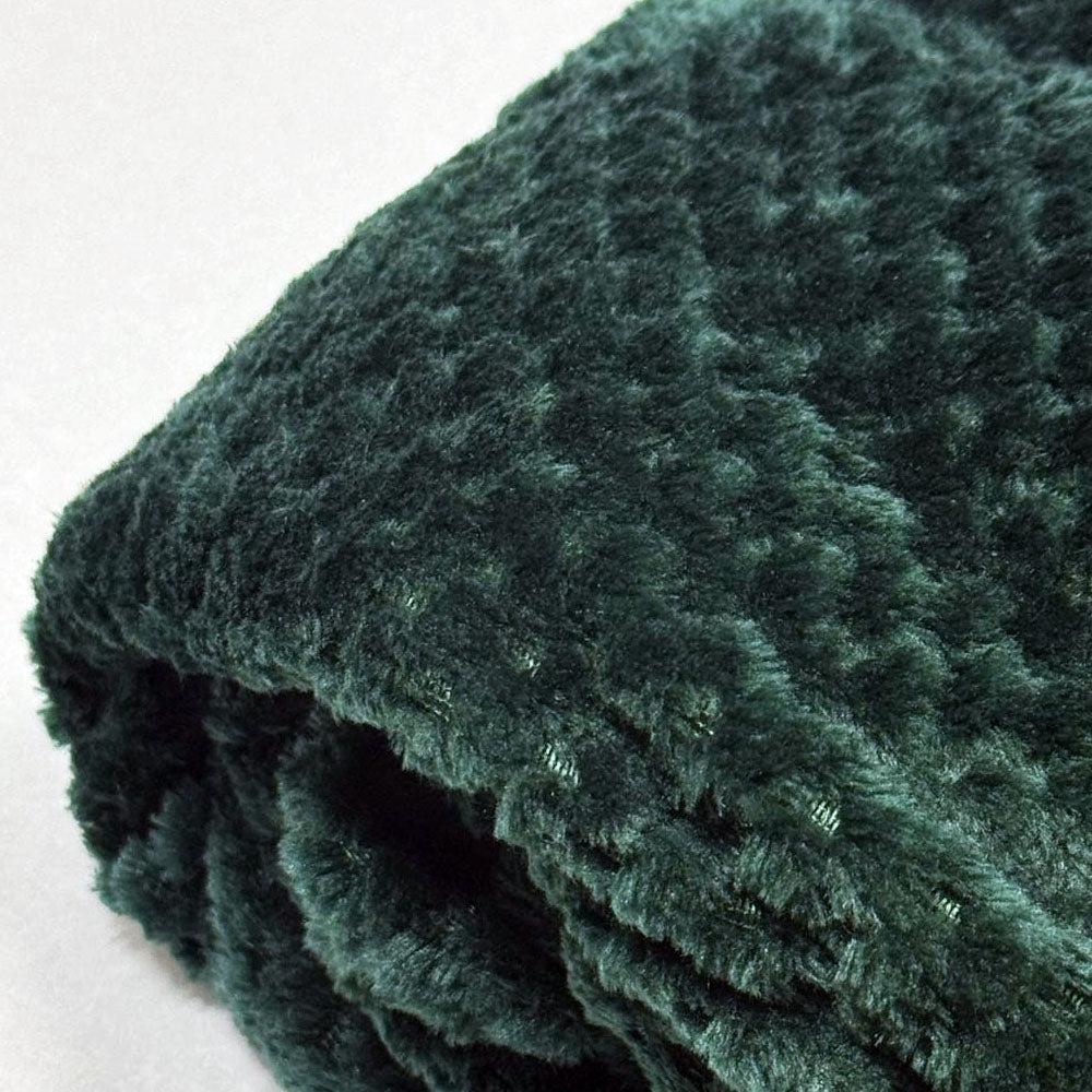 Plaid Polaire Vert Emeraude (carrés)