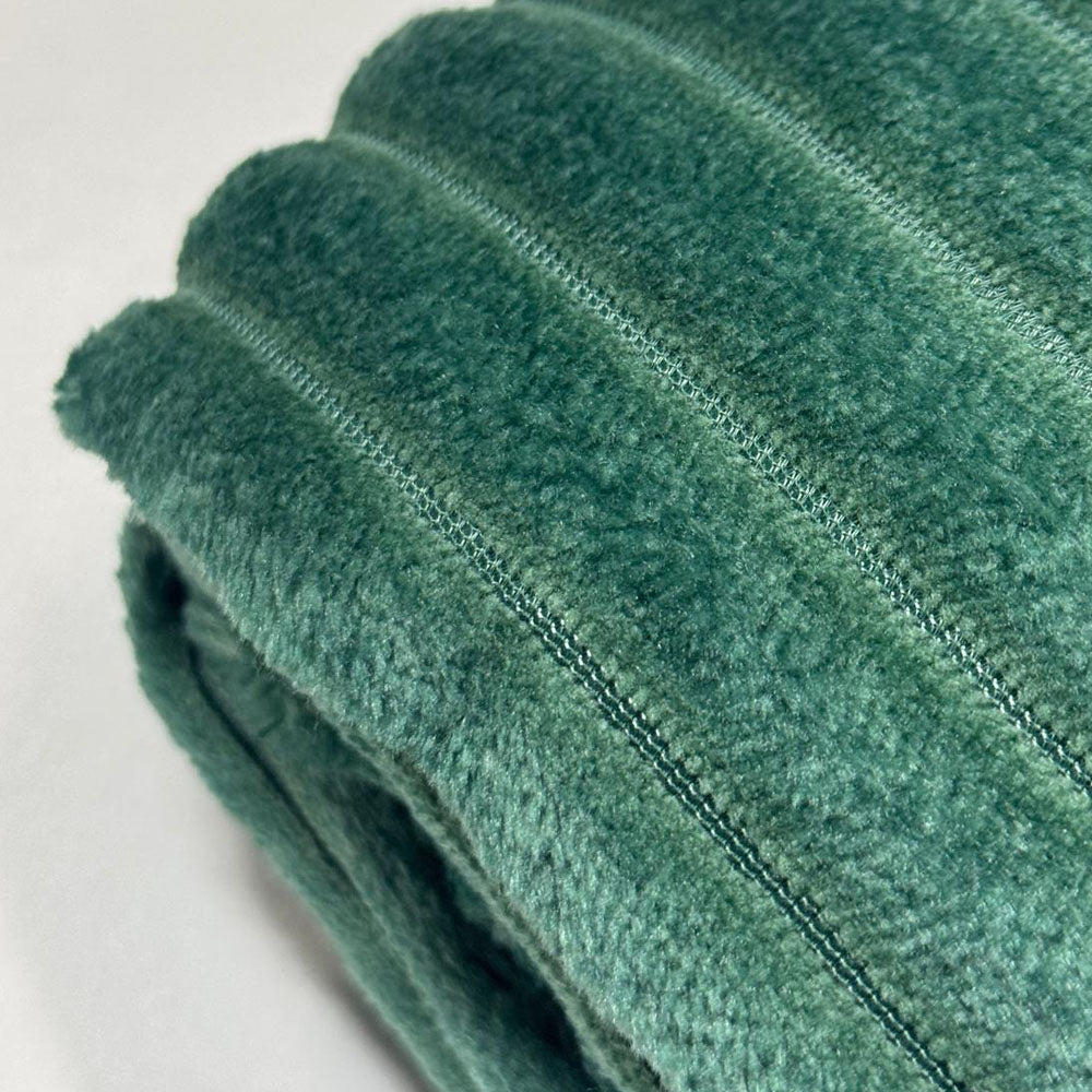 Plaid Polaire Vert (rayures)