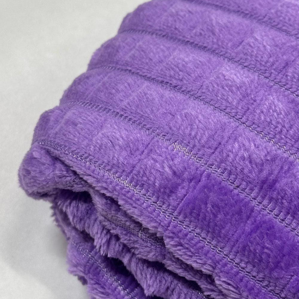 Plaid Polaire Violet (rayures)