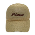 Casquette fantaisie pailletée - Broderie "Princesse" - Beige