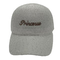 Casquette fantaisie pailletée - Broderie "Princesse" - Ecru