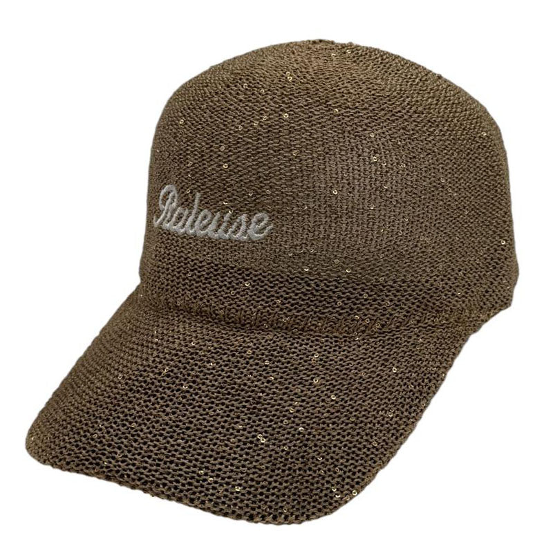 Casquette fantaisie pailletée - Broderie "Râleuse" - Kaki