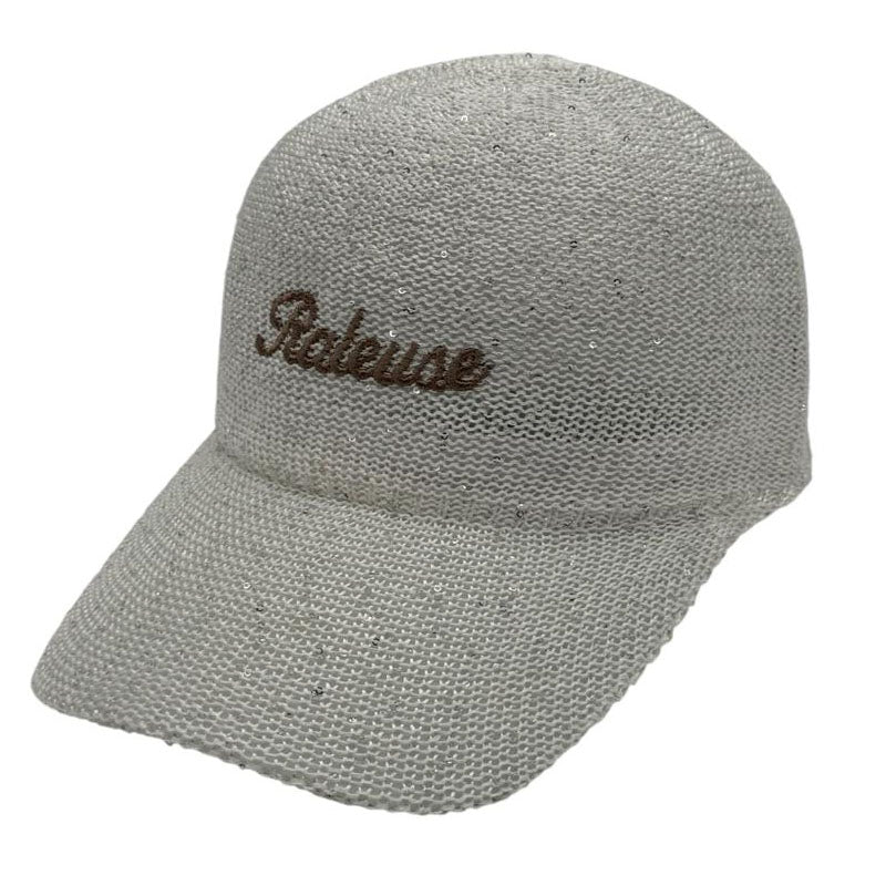 Casquette fantaisie pailletée - Broderie "Râleuse" - Ecru