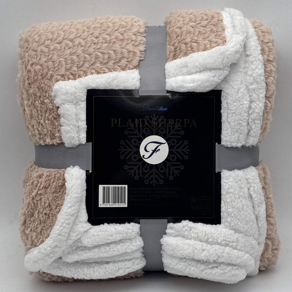 Plaid Sherpa Côtelé Saumon Cot