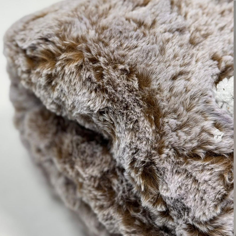 Plaid Sherpa Côtelé Marron glacé