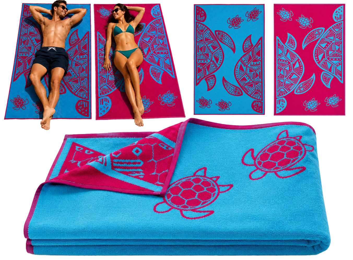 Drap de plage "TURTLE" 140x180 cm